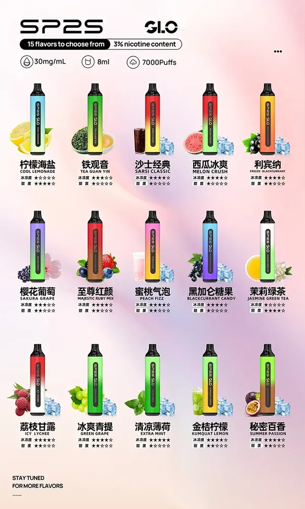 一次性電子煙 思博瑞SP2S GLO 7000口 品味匯總